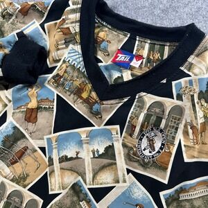 Vtg Tail Golf Pullover V-neck L 1999 US Open Pinehurst Windshirt Graphic Print